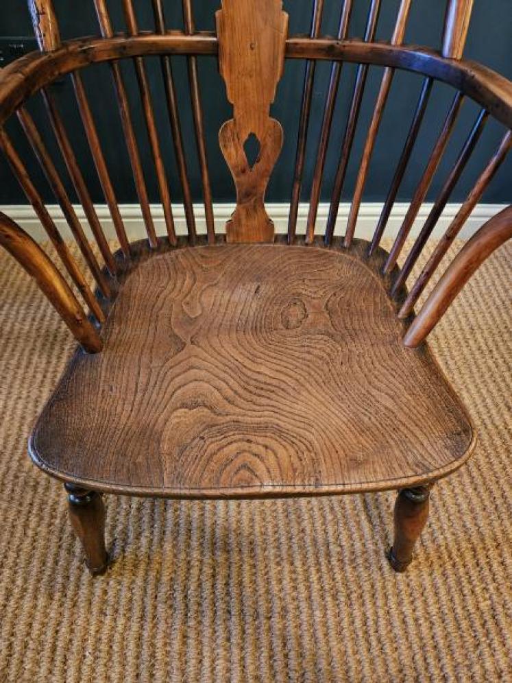 Georgian Yew Wood Windsor Chair - Image 6