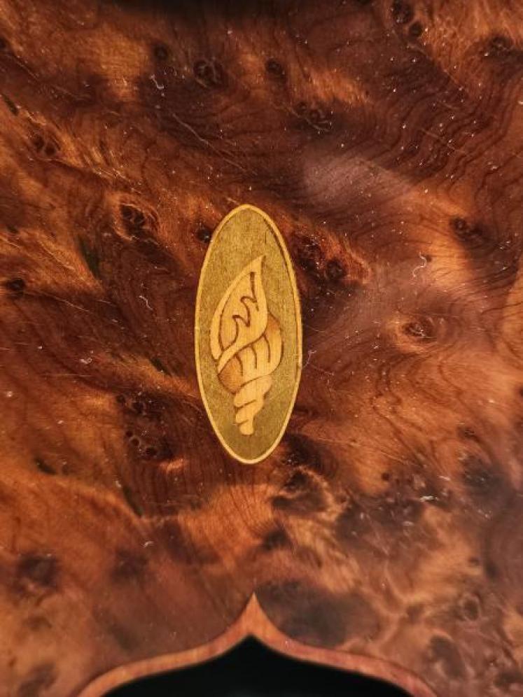 Edwardian Burr Yew Mantel Clock - Image 4