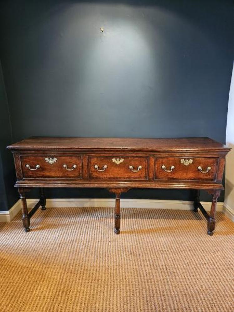 George III Oak Country House Dresser - Image 1