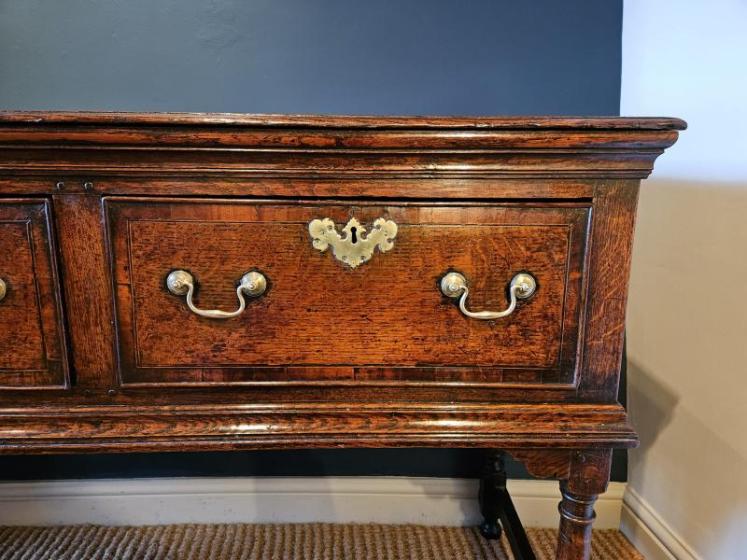 George III Oak Country House Dresser - Image 3