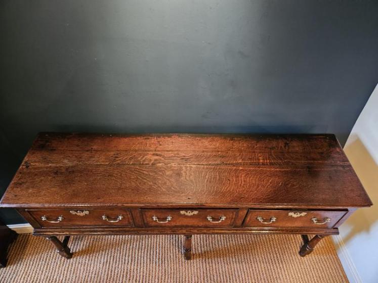 George III Oak Country House Dresser - Image 6