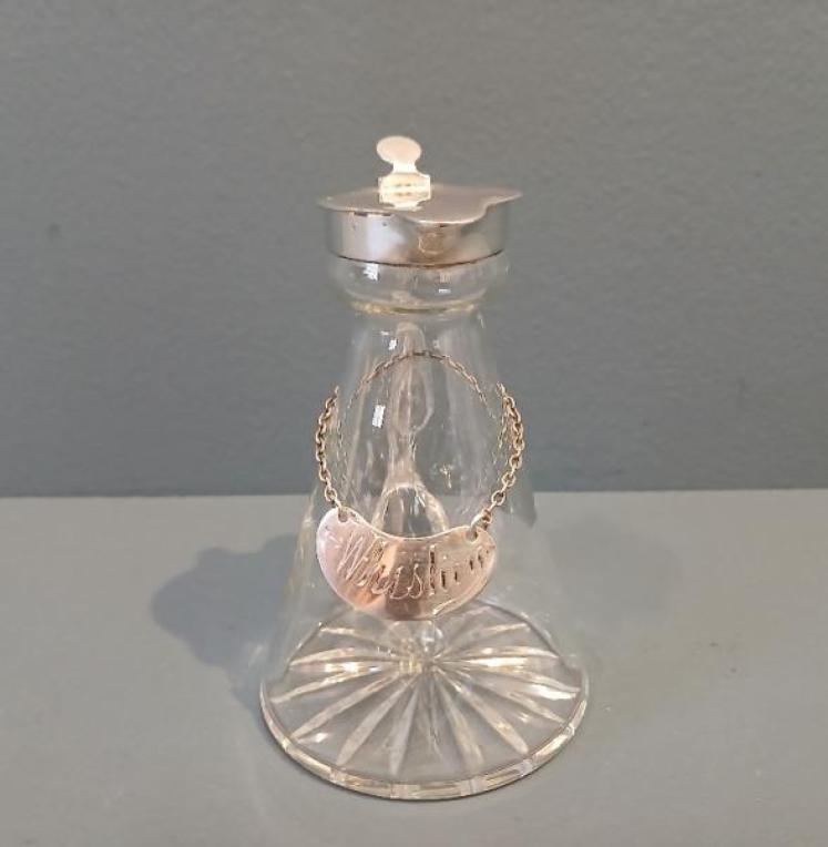 George V Silver Whisky Noggin & Label - Image 2