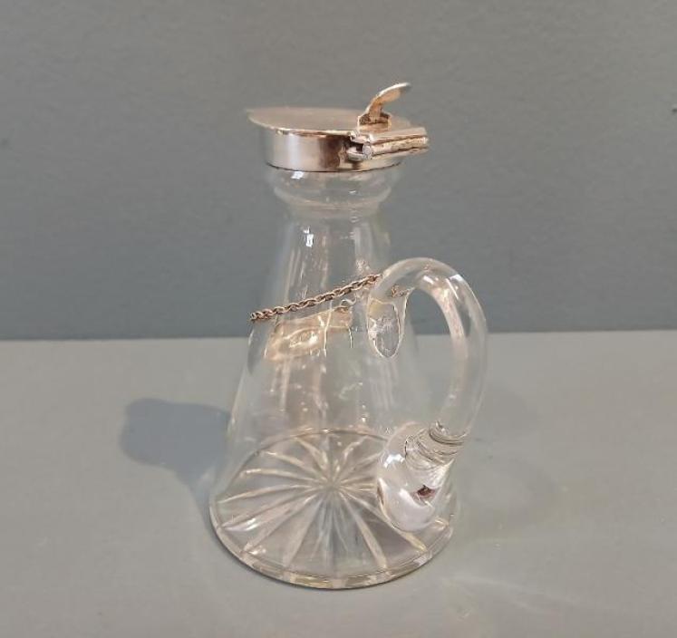 George V Silver Whisky Noggin & Label - Image 3