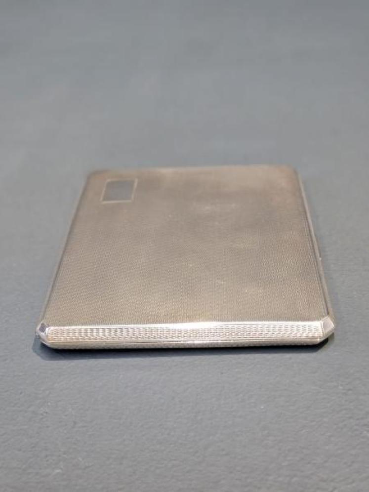 Unusual Engine Turned Inside And Out Silver Cheroot Case - Image 2