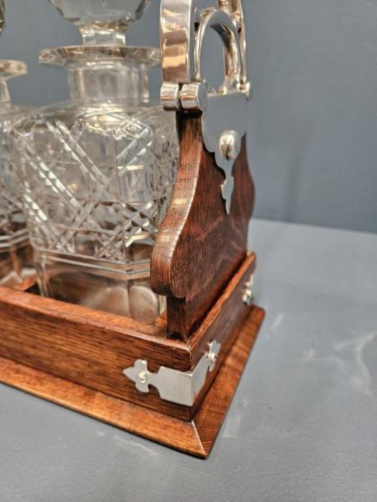 Victorian Briefcase Opening Tantalus by Hobbs - Image 7