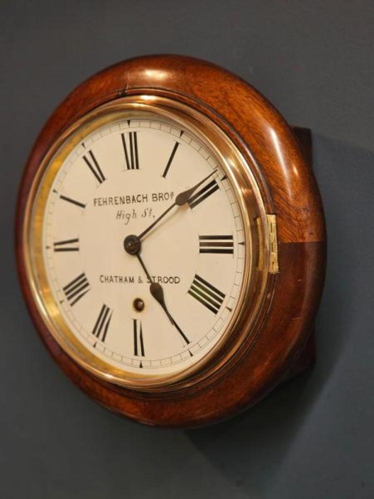 Immaculate Victorian 8" English Mahogany Dial Clock - Image 2