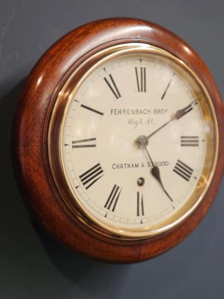 Immaculate Victorian 8" English Mahogany Dial Clock - Image 4