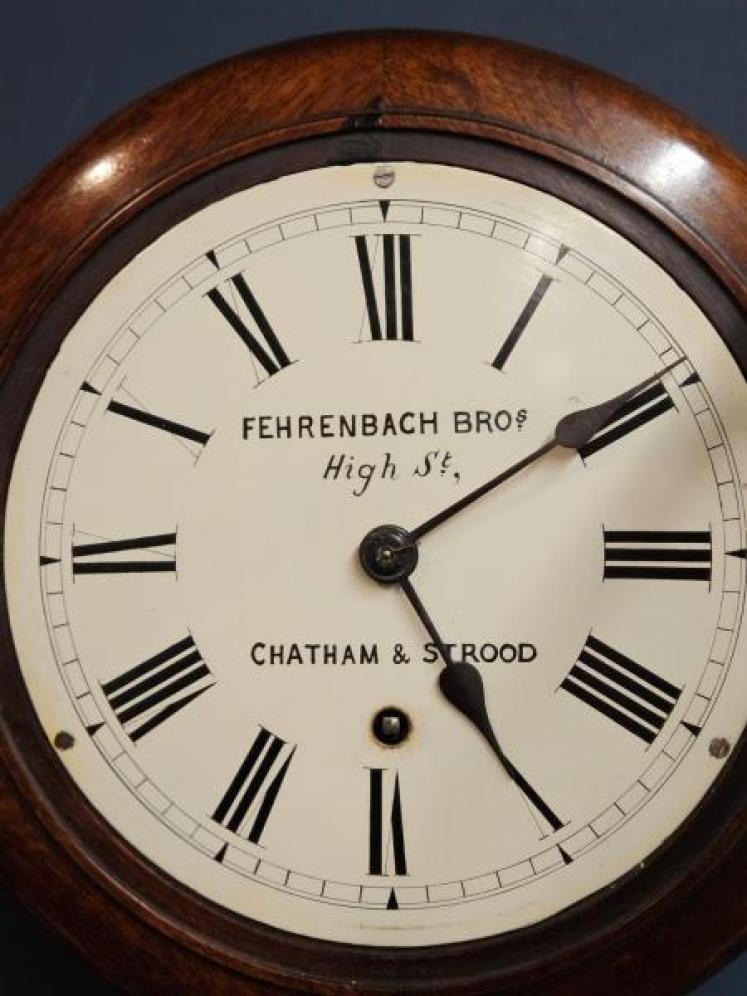 Immaculate Victorian 8" English Mahogany Dial Clock - Image 6