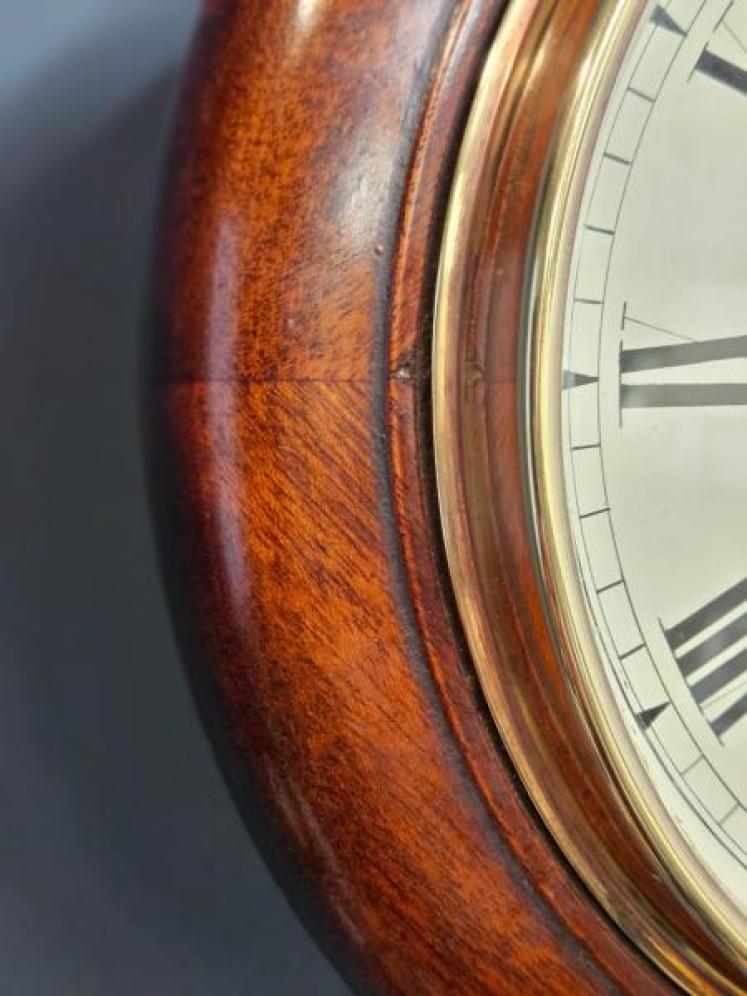 Immaculate Victorian 8" English Mahogany Dial Clock - Image 7