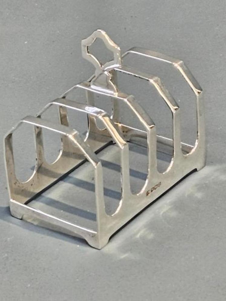 George V Silver Toast Rack - Image 1