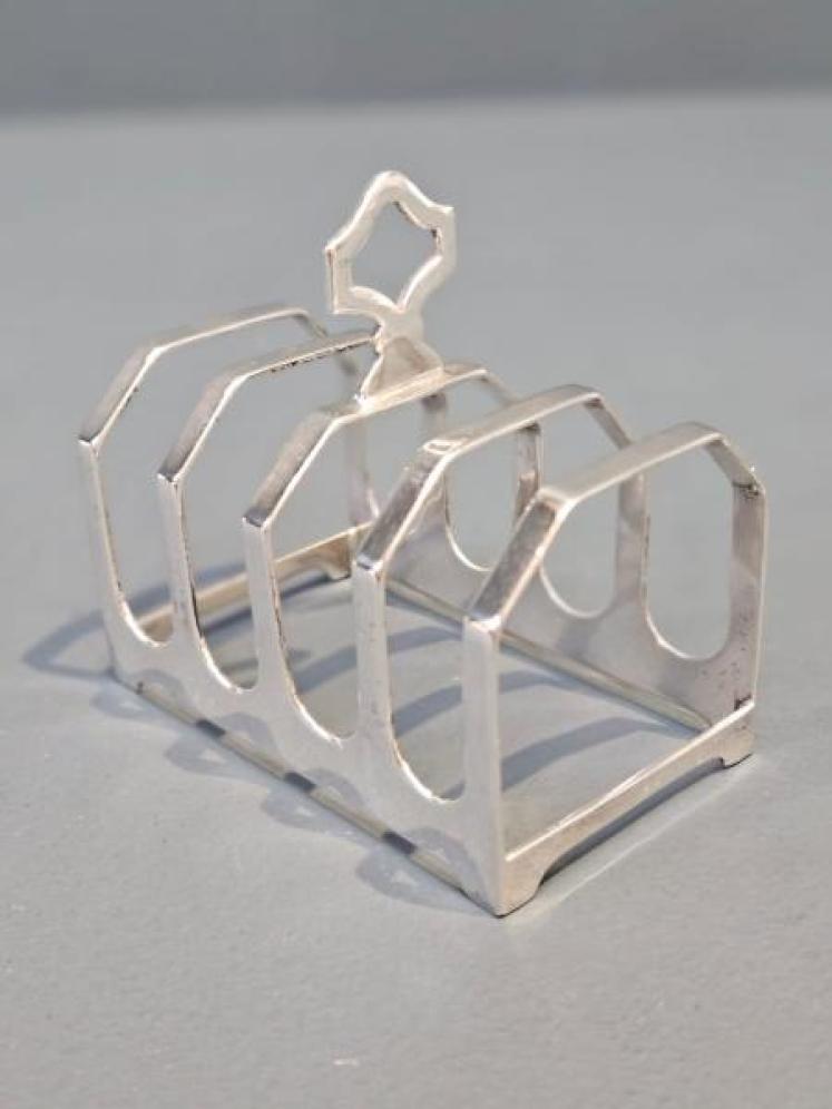 George V Silver Toast Rack - Image 3