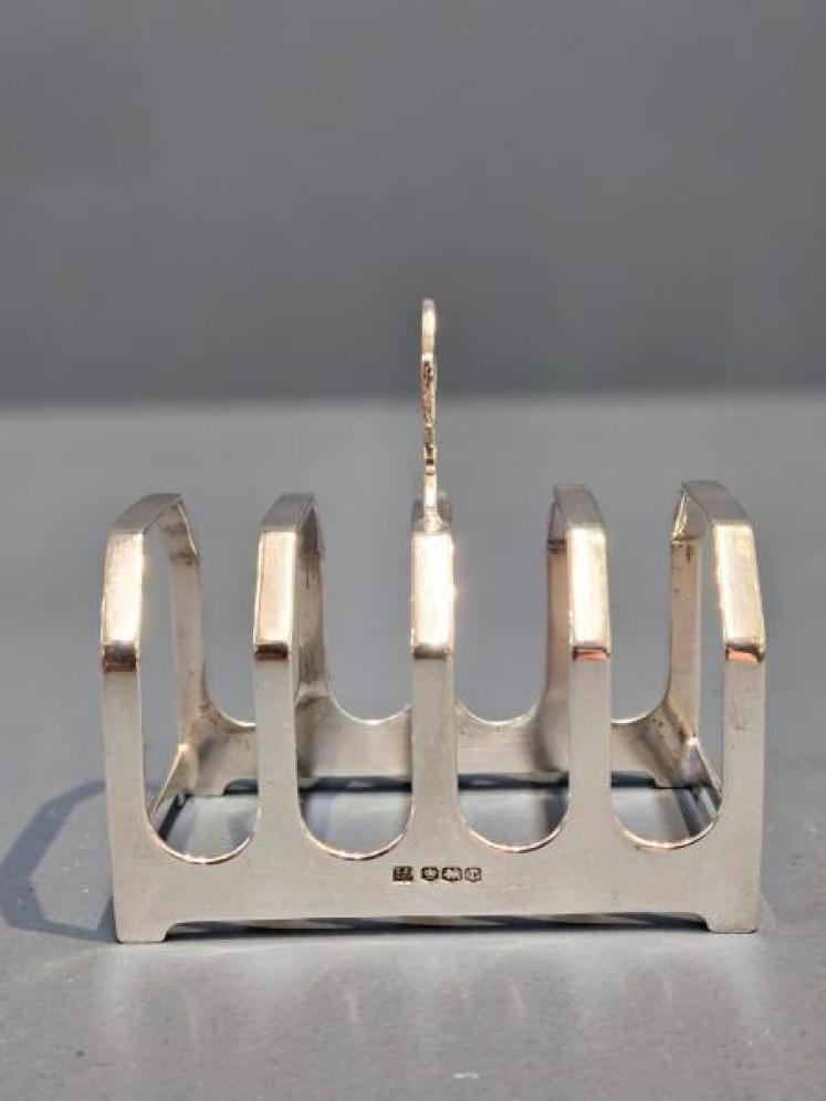 George V Silver Toast Rack - Image 4