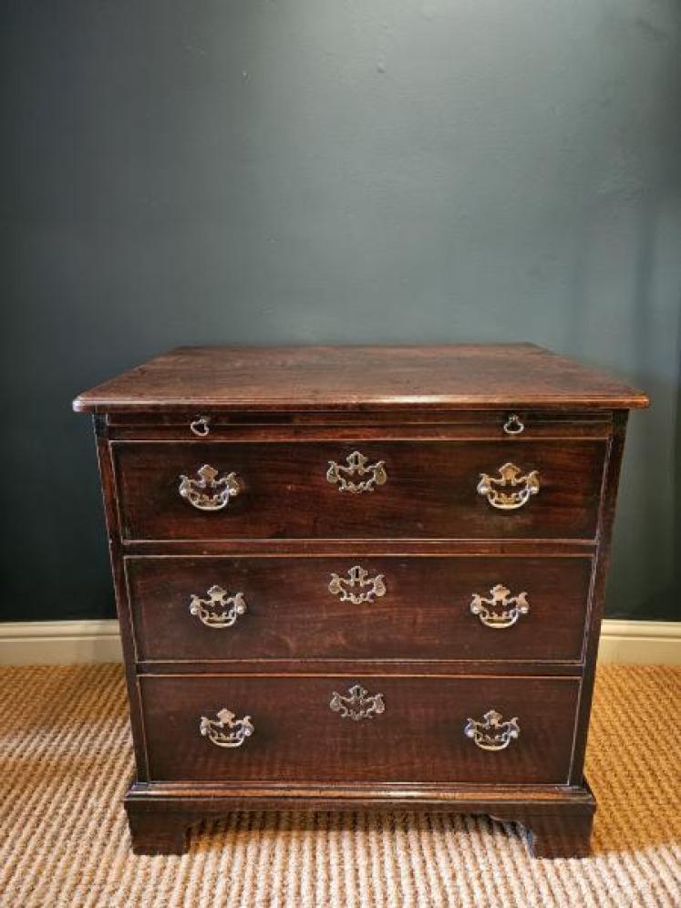 Small George III Mahogany Chest with Brushing Slide - Image 1