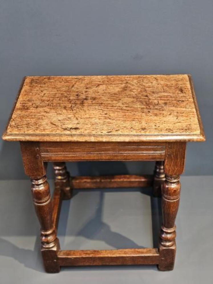 Superb George II Oak Joint Stool - Image 4