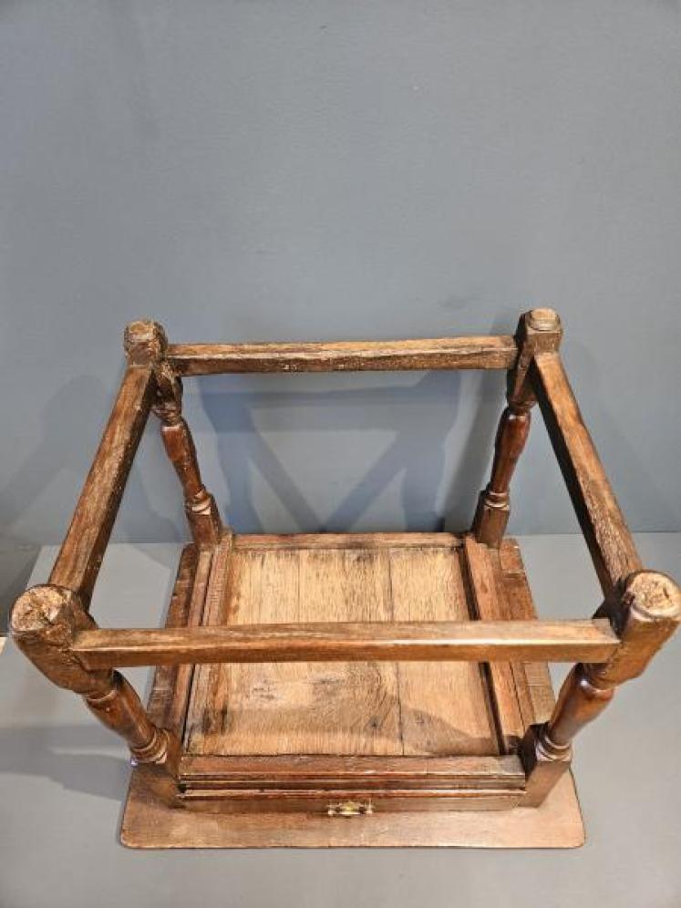 Unusual Low Proportioned George II Oak Side Table - Image 4