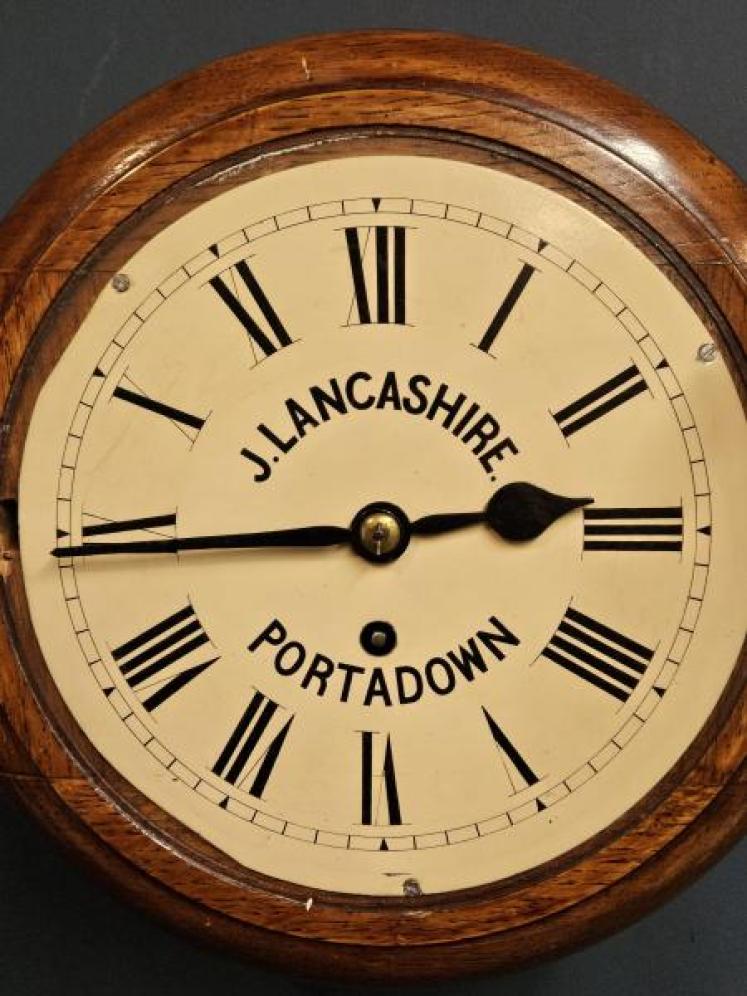Victorian Oak 8" Dial Fusee Wall Clock - Image 7