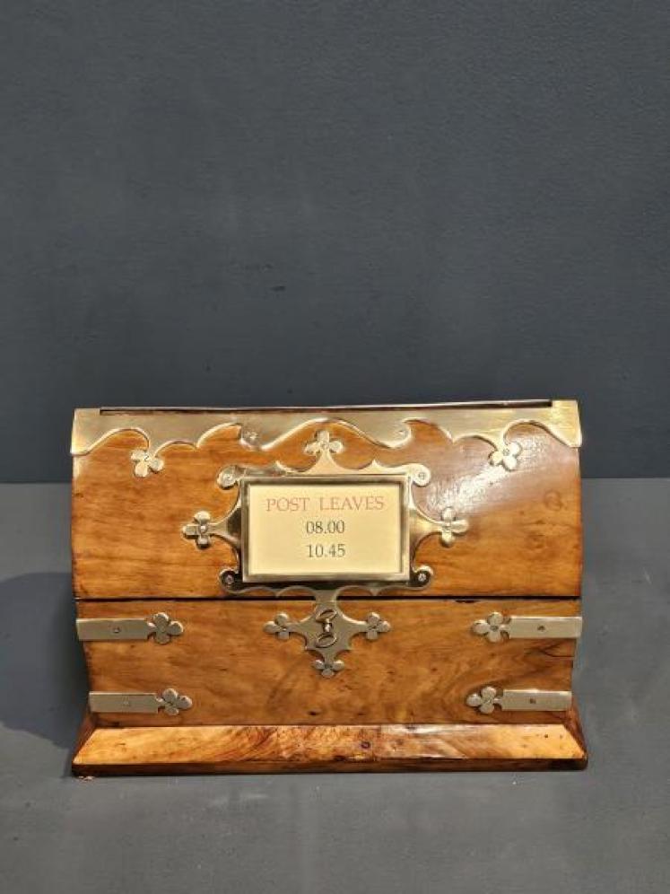 Superb Victorian Walnut Letter Box - Image 7