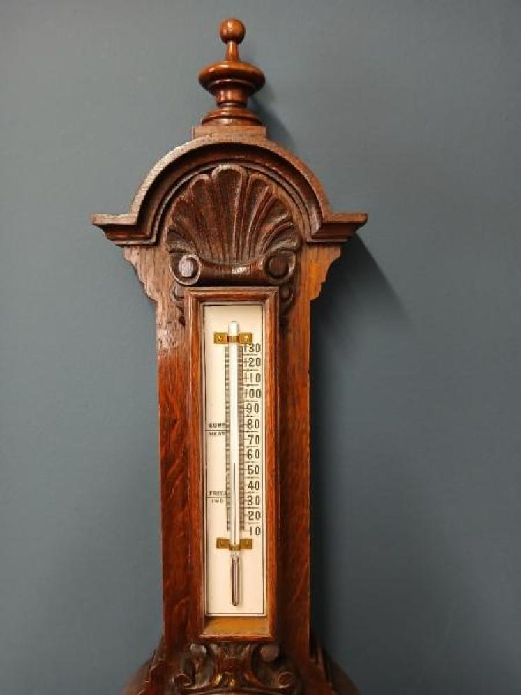 Small Victorian Negretti & Zambra Banjo Barometer - Image 3