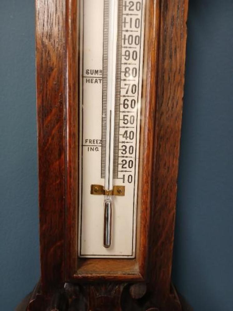 Small Victorian Negretti & Zambra Banjo Barometer - Image 5