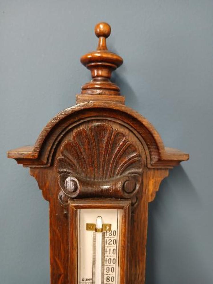 Small Victorian Negretti & Zambra Banjo Barometer - Image 6