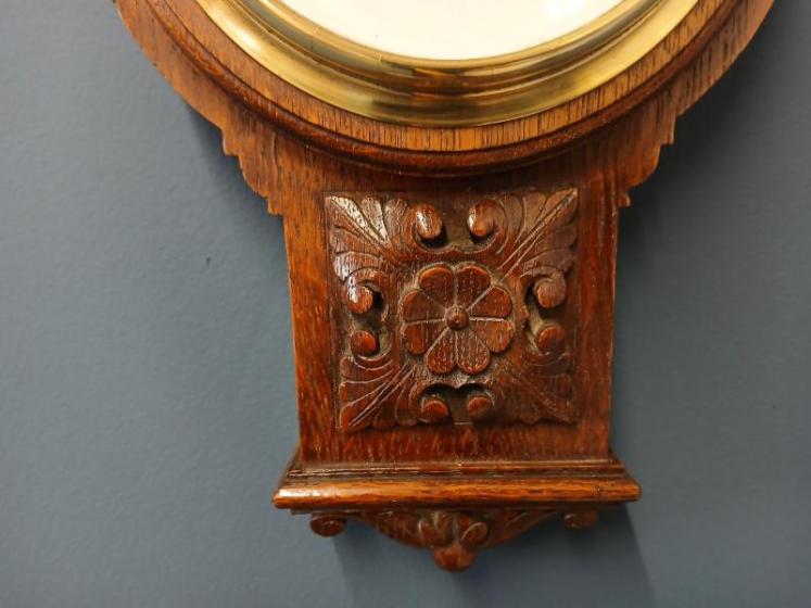 Small Victorian Negretti & Zambra Banjo Barometer - Image 7