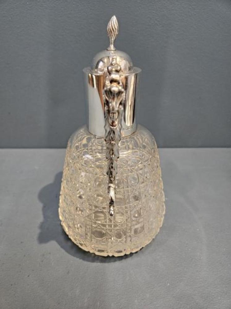 Victorian Silver and Crystal Claret Jug - Image 4