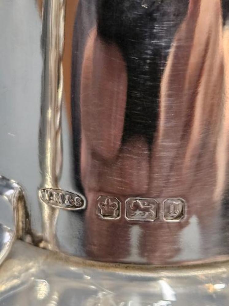 Victorian Silver and Crystal Claret Jug - Image 5