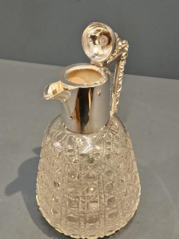 Victorian Silver and Crystal Claret Jug - Image 7