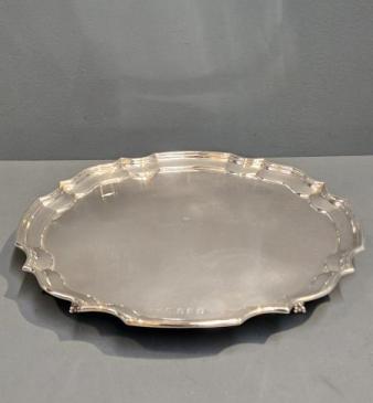 Heavy 13" Dublin Silver Salver