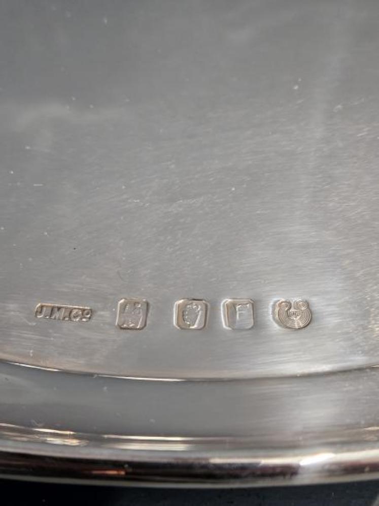 Heavy 13" Dublin Silver Salver - Image 6