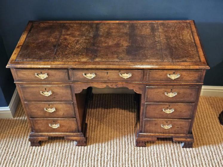 Victorian Walnut Pedestal Desk  - Image 2