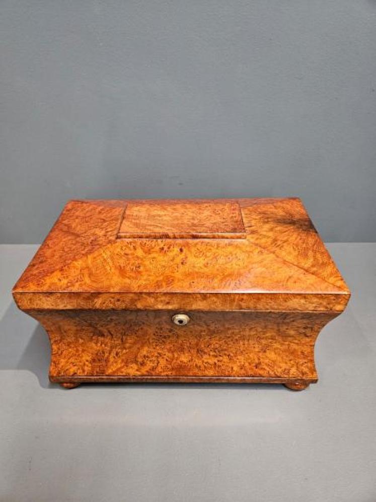 Superb Regency Pollard Oak Tea Caddy - Image 5