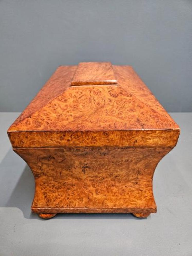 Superb Regency Pollard Oak Tea Caddy - Image 6