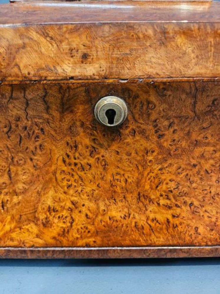 Superb Regency Pollard Oak Tea Caddy - Image 7