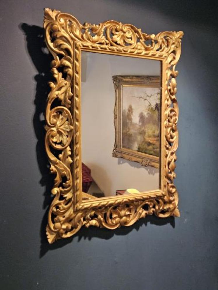 Victorian Timber Gilt Florentine Mirror - Image 2