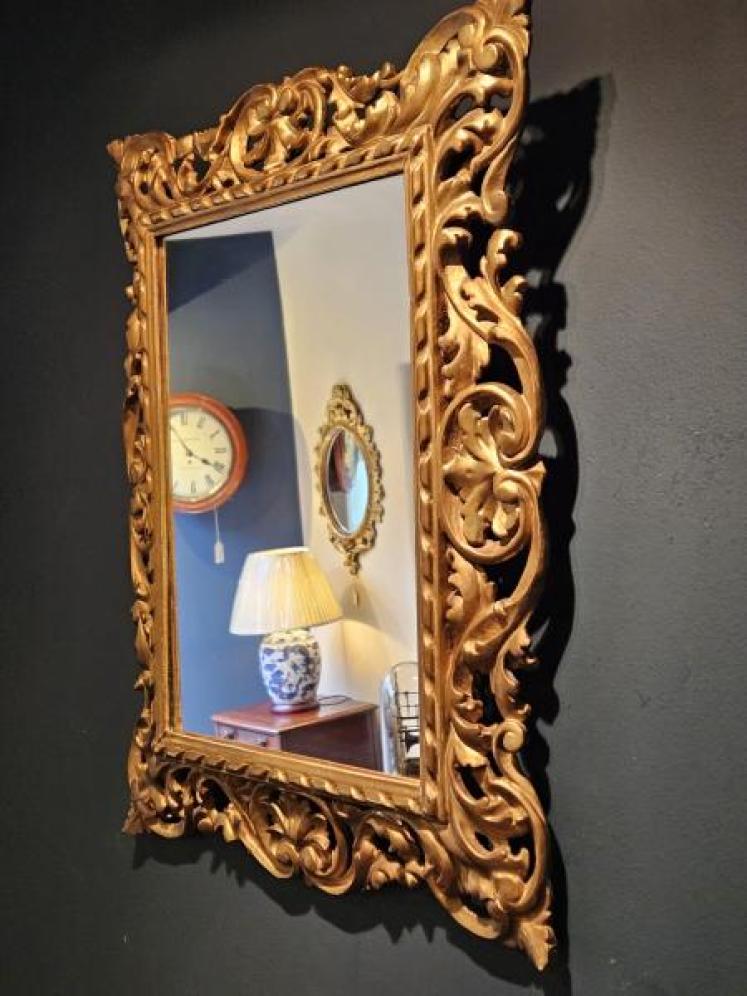 Victorian Timber Gilt Florentine Mirror - Image 4