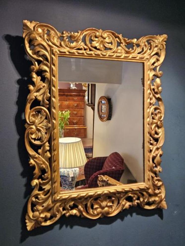 Victorian Timber Gilt Florentine Mirror - Image 6