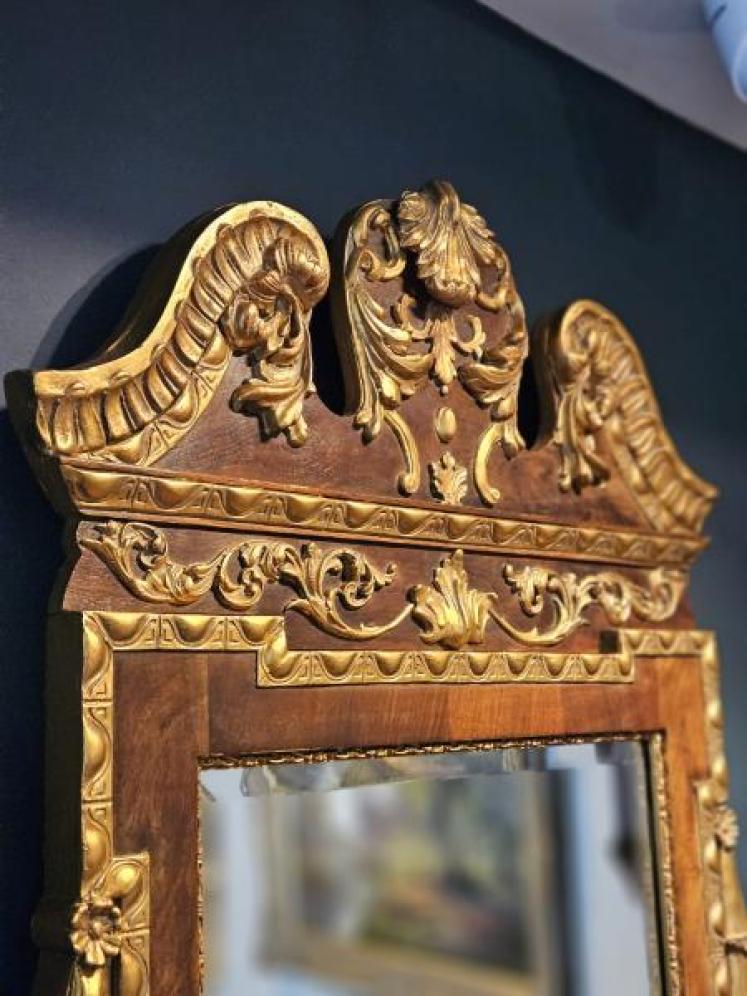 Quality Edwardian Walnut and Timber Gilt Mirror - Image 5