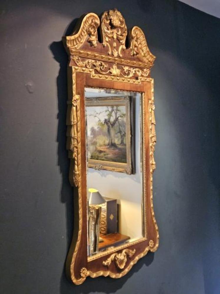 Quality Edwardian Walnut and Timber Gilt Mirror - Image 6