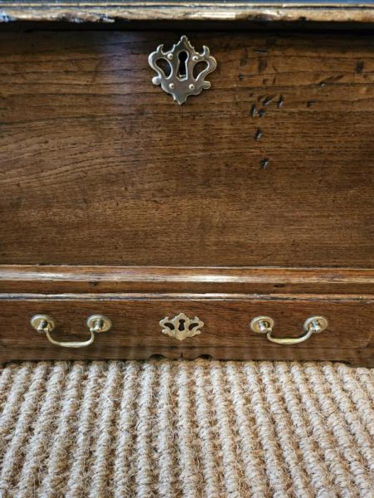 George III Oak Coffer Bach - Image 4