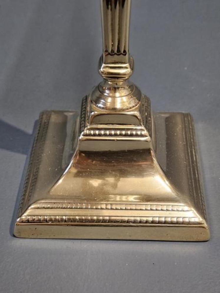Pair of George III Brass Candlesticks - Image 5