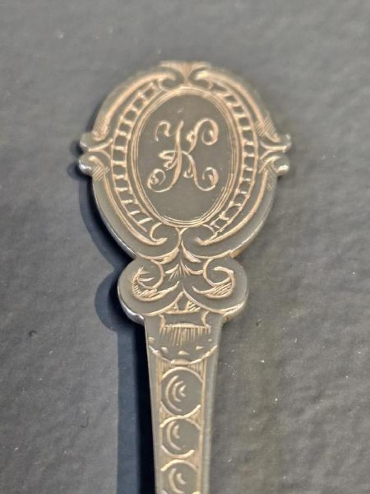 Victorian Silver Caddy Spoon by George Unite - Image 5