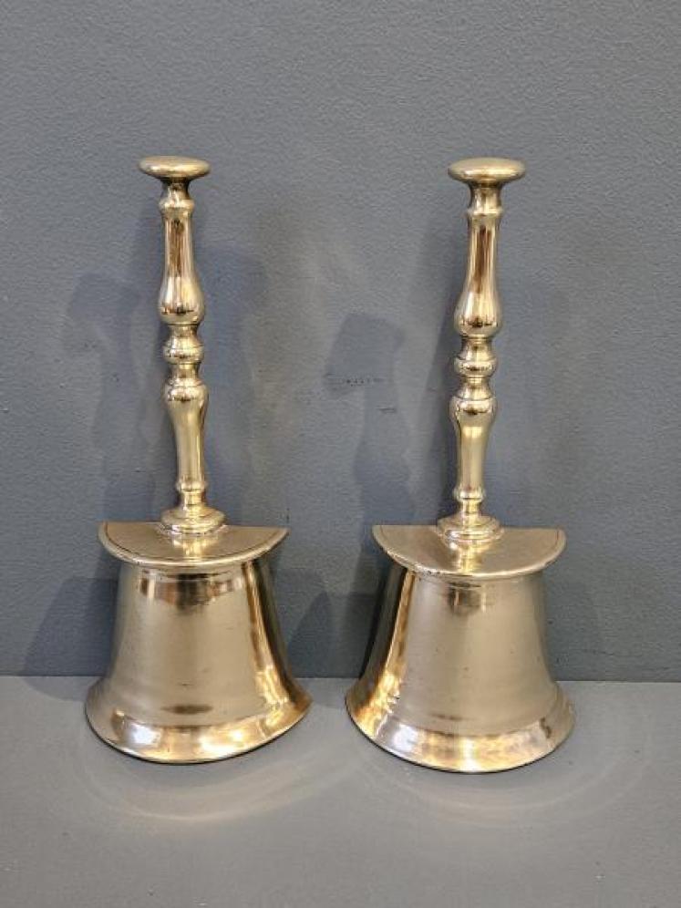 Matching Pair of Regency Brass Door Stops - Image 1