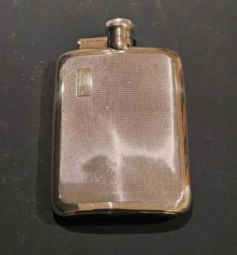 Extra Large 10 Troy oz Engine Turned Hip Flask