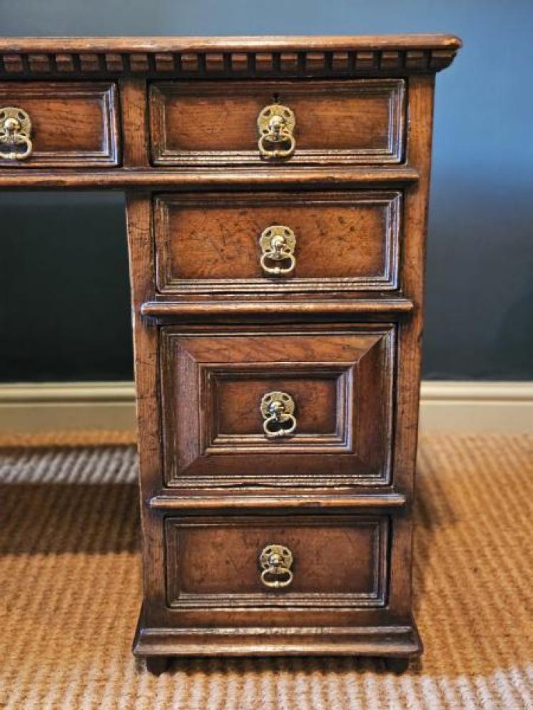  Oak Pedestal Desk - Image 4