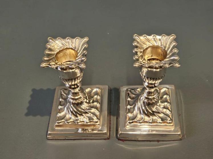 Matching Pair of Victorian Silver Candlesticks - Image 4