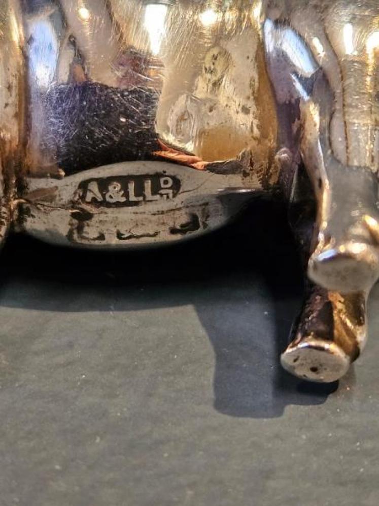 Edwardian Silver Pig Pin Cushion by Adie & Lovekin - Image 5