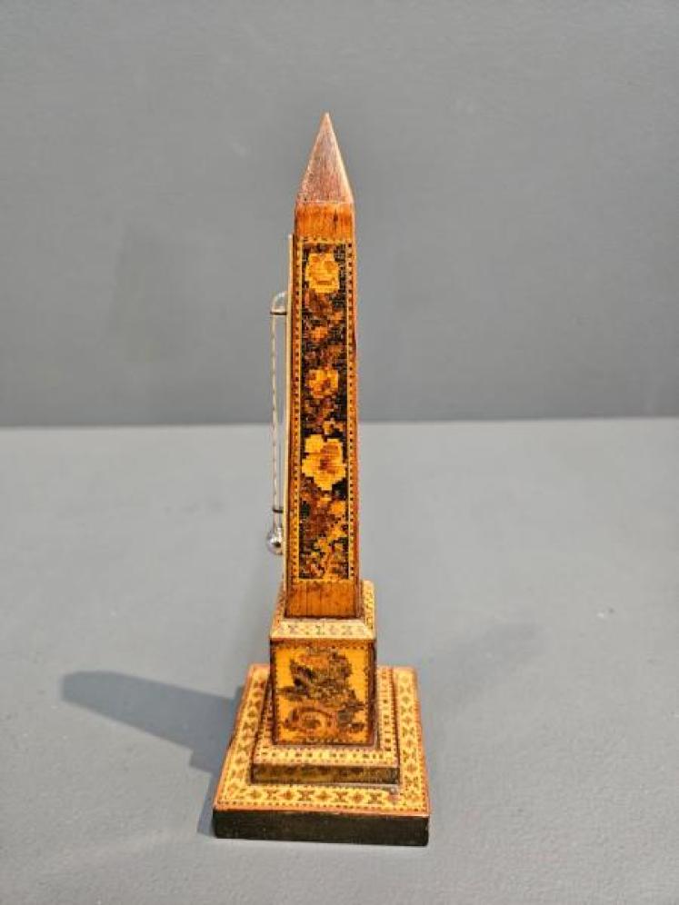 Victorian Tunbridge Ware Obelisk Thermometer - Image 3