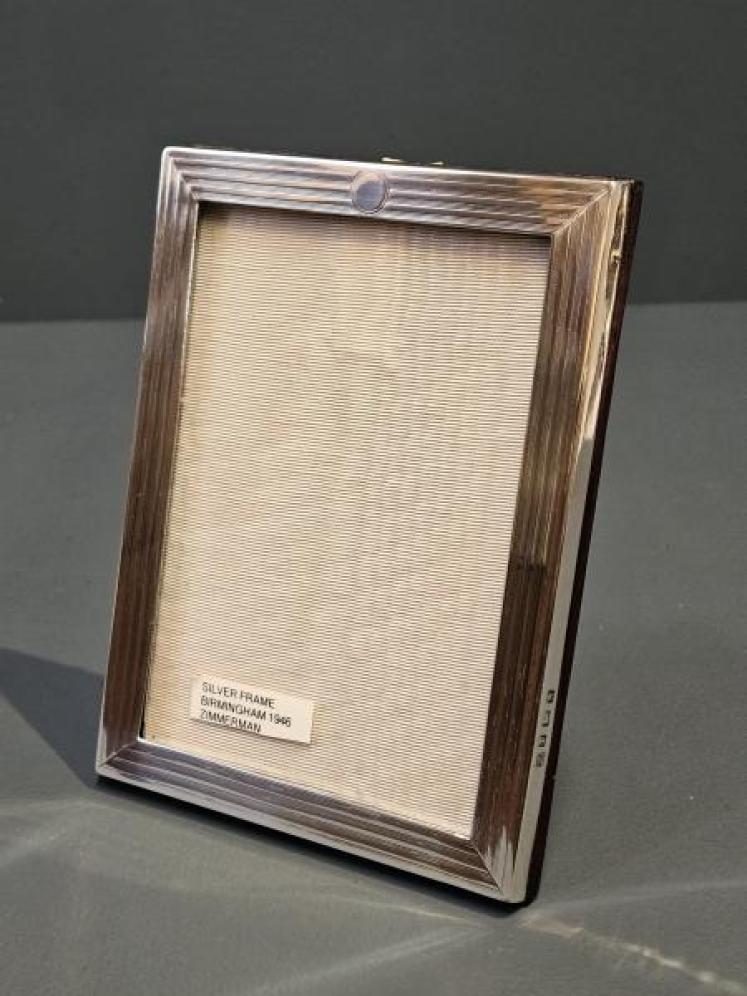 Silver Engine Turned Photo Frame - Image 1