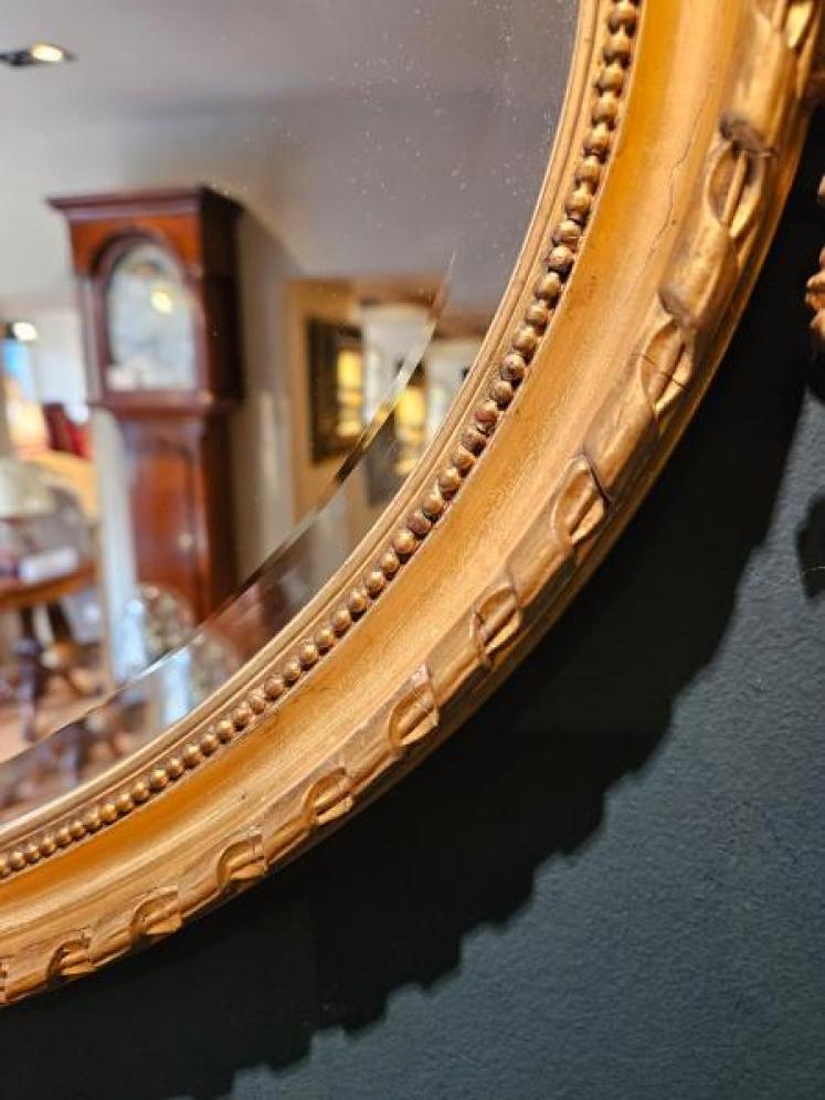 Superb Victorian Oval Timber Gilt Mirror - Image 2